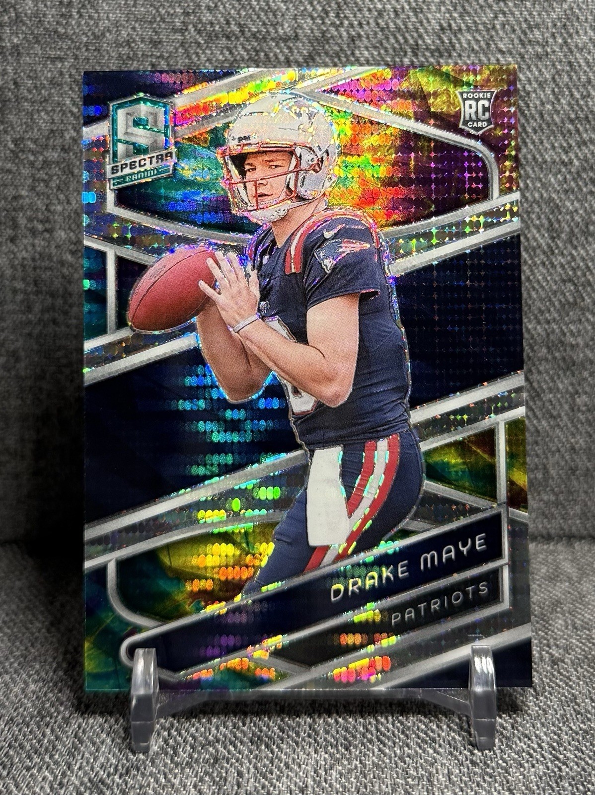 2024 Spectra Drake Maye Celestial Prizm /99 Rookie RC No. 3 Patriots