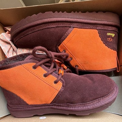 UGG Neumel Mashup Chukka Women s Lace-Up Suede Shearling Lined Boots 8
