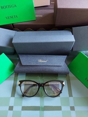 Chopard Cat Eye Ladies Eyeglasses Frames Gold With Rhinestone VCH325S  0700  