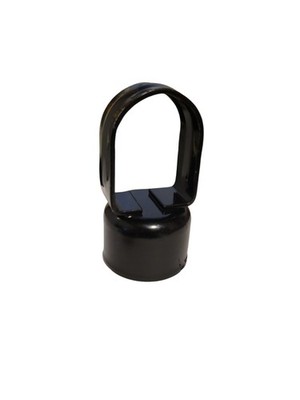 Chain Link 2'' (1 7/8'' OD) x 1 5/8'' Black Top Rail Eye Top Loop Cap
