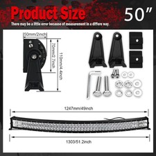 22 32 42 50 52inch Led Work Light Bar Flood Spot 12v Offroad Suv 4x4 Atv Driving