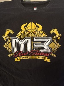 Hanes Tagless XL Black M3 Rock Festival Merriweather Post Pavilion 2015 T-Shirt