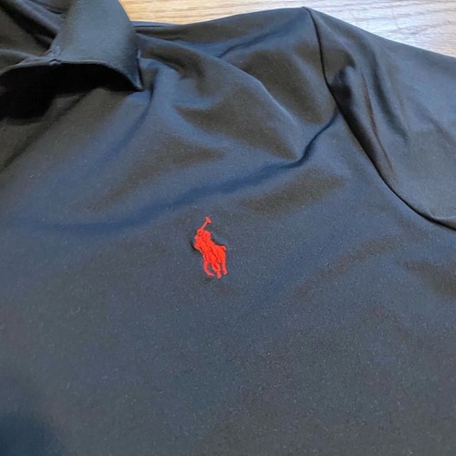 Polo Ralph Lauren Performance schwarz mit rotem Pferd Herren Polo T-Shirt XL XLarge - Bild 2 von 8
