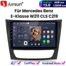 Für Mercedes Benz E-Klasse W211 CLS C219 Carplay Android15 Autoradio GPS 6+128GB