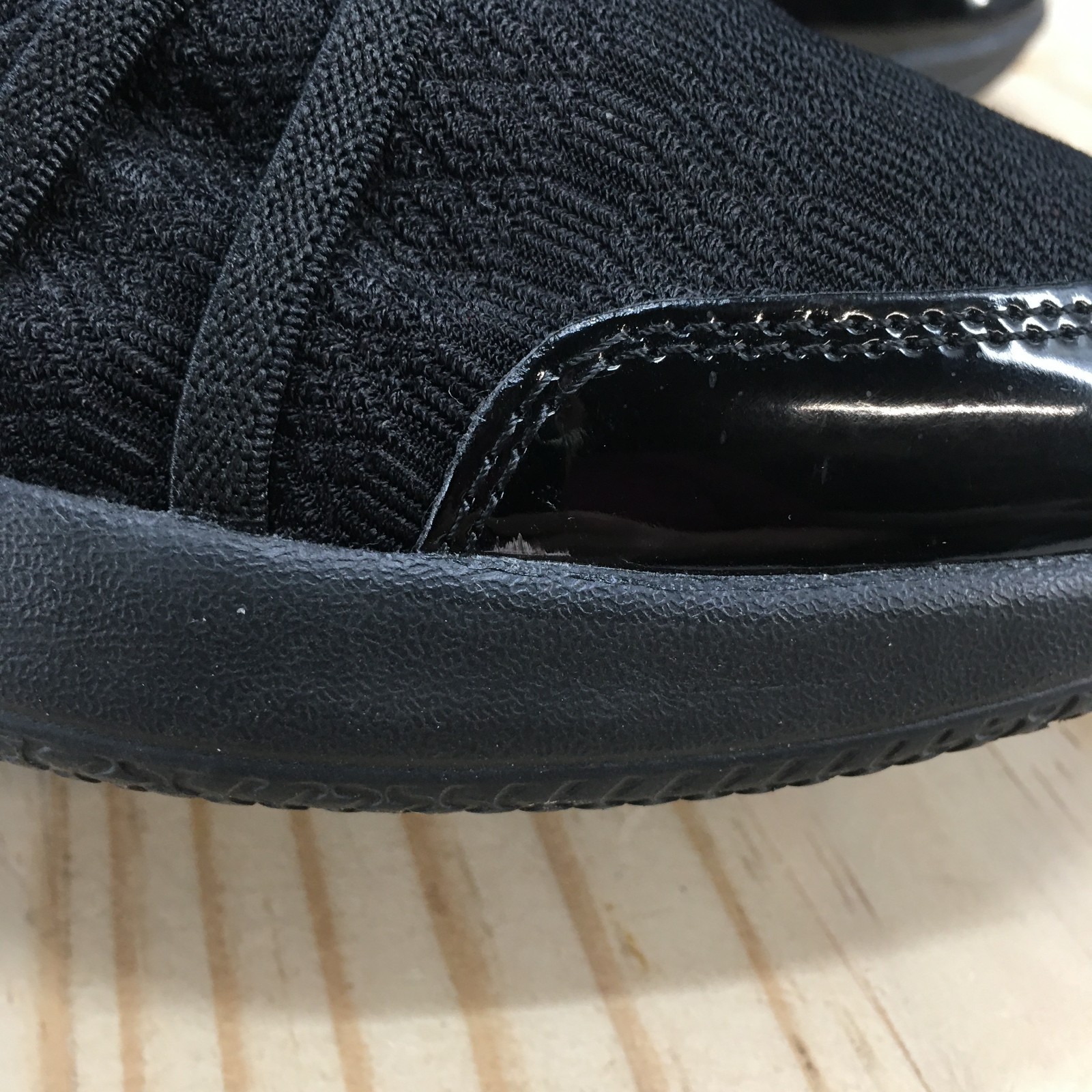 Comfortview Shoes Womens 9.5WW Ballet Flats Black Fabric Slip On Comfort Casual