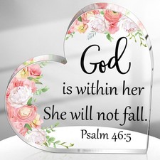 Gerrii Christian Gifts for Women Inspirational 5.9x5.9x0.55 Inches, Pink