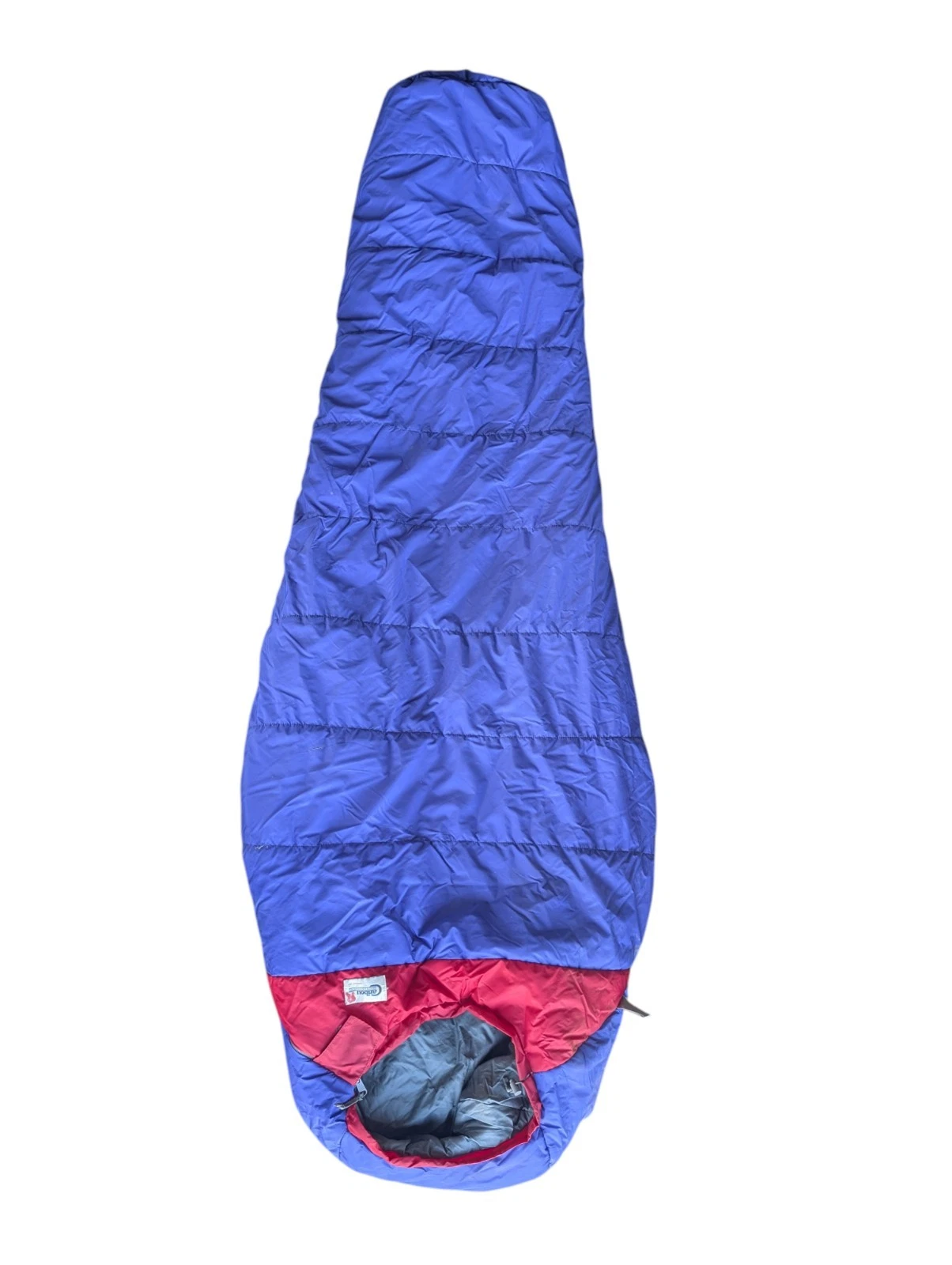 Vintage Caribou Mountaineering Chico CA Blue Moon Quallofil 82 X 30 Mummy Bag
