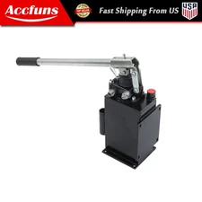 2.7 Cid Hydraulic Piston Hand Pump With Valve For Double Acting Cylinder 3 Quart