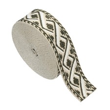 4.75Yards Cotton Webbing Strap 38mm Jacquard Webbing Strap, Khaki-Green