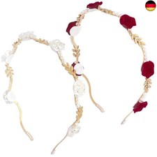 2er Pack Haarkranz Blumen, Blumen Haarschmuck, Blumenkranz Hochzeit, Braut