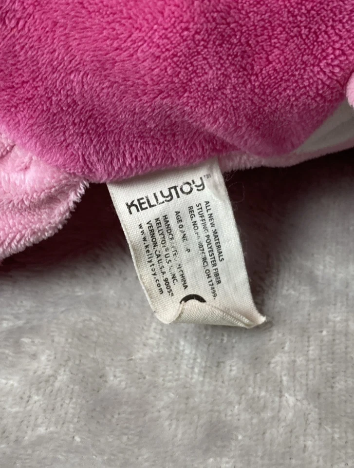 Juguete sensorial Kellytoy perro sonajero rosa bloques de color estrellas arrugadas 9"L Lovey Foto 3 de 4