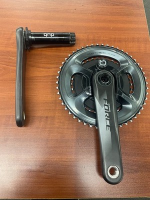 SRAM FORCE DUB DFOUR POWER METER CRANK W/ SHIMANO DURA ACE 50-34 CHAINRINGS 175M