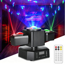 Party Laser RGBW LED Moving Head Light Disco Stage Lighting Beam DMX512 Party DJ