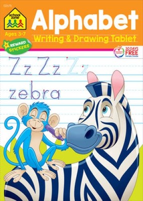 SCHOOL ZONE - Alphabet Writing and Drawing Tablet, Ages 3 - 7, Alpha - VERY GOOD