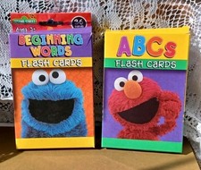 2 SETS SESAME STREET FLASHCARDS BEGINNING WORDS ABCs KAPPA 2018 COMPLETE