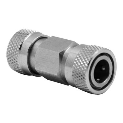 Paintball PCP Double 8mm Female Quick-Disconnect Coupling, Stainless, 1 Pack