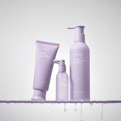Ayunche Derma Calming Scalp Care 3-Piece Set (Shampoo 500g + Mask 200ml + Serum