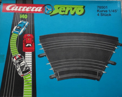 Carrera Servo 140 Kurve 1/45 Ersatz Spur Schiene Bahn Rennbahn Zubehör 78501 OVP