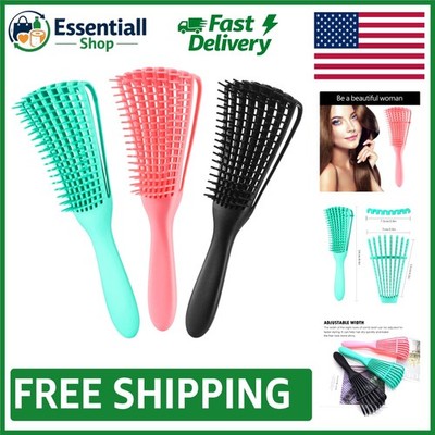 Multi-Color Detangler Brushes Set for 4C Kinky Hair - Effortless Tangle Removal