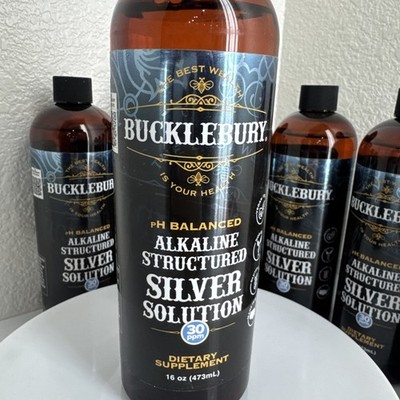 Bucklebury PH Balanced Alkaline Structured Silver Solution 16 Oz 30ppm Vegan
