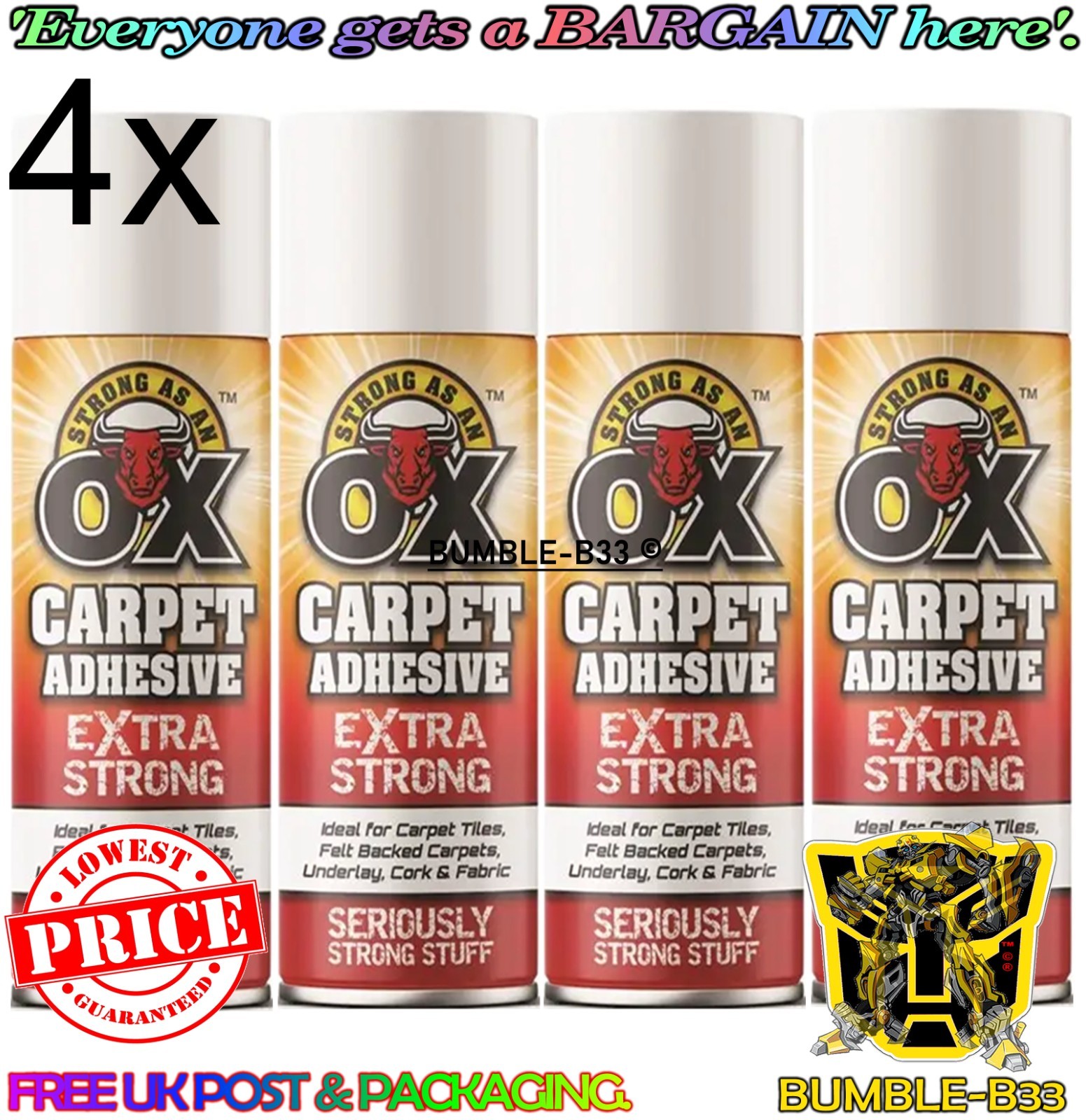 6 x Strong As an Ox Carpet Adhesive Spray | Multi-Purpose 500ml - Image 11