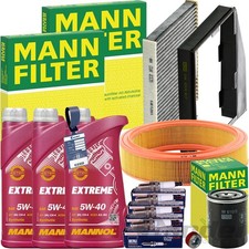 MANN INSPEKTIONSPAKET+MANNOL 5W-40 MOTORÖL passend für 1.2  FIAT PUNTO 188 60 PS