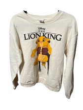 Youth Medium 7-9 Simba The Lion King Disney Girls Boys Pullover Sweatshirt Ivory