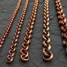 Pure Solid Copper Rope Chain Necklace Curb Link Rider Arthritis 16-30" Necklace