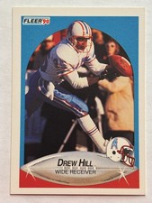 1990 Fleer #130 Drew Hill Houston Oilers