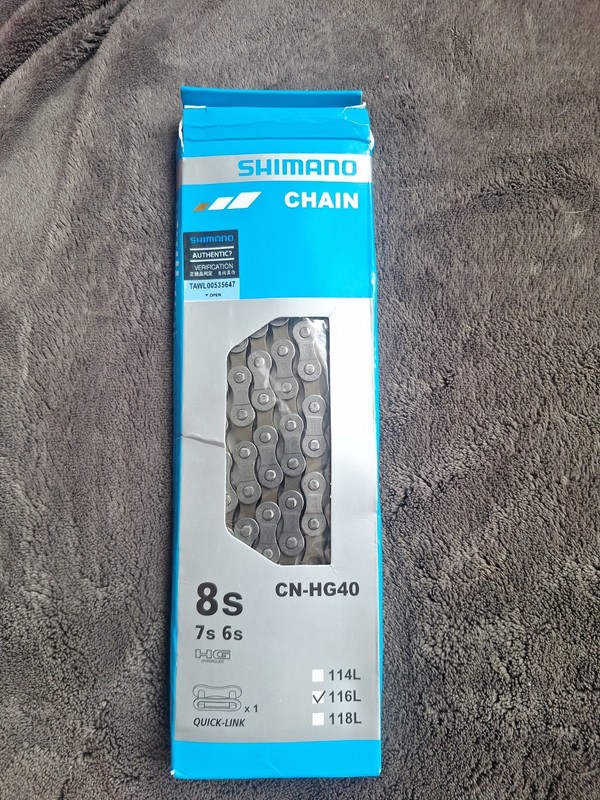 Shimano CN-HG40 8/7/6-SPEED Mountain Road Bike Chain, 116-Link