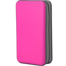 alavisxf xx 96 Capacity CD Case,Pink Hard Plastic CD/DVD Holder Portable Wallet