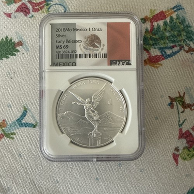 #ad 2018 Mo Mexico Silver 1oz NGC MS69 Early Releases Libertad $175.00