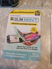 Slim Mint Deluxe Leather Edition RFID Blocking Wallet As Seen On TV - Not Used