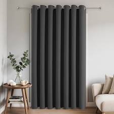 Blackout Patio Sliding Door Curtains 84 Inches Long, Grommet Privacy Room Divide
