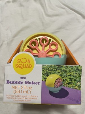 Sun Squad Mini Bubble Maker Fun Bubble Toy for Kids Ages 3+
