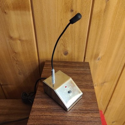 Vintage Ham CB Radio MIGHTY MINI Gooseneck Desk Microphone Chrome 4 Pin New Bat