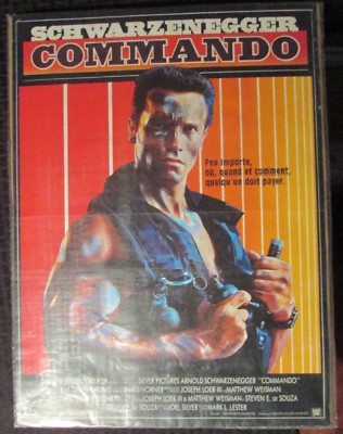 1985 COMMANDO 15x20'' French Movie Poster VG+ 4.5 Arnold Schwarzenegger