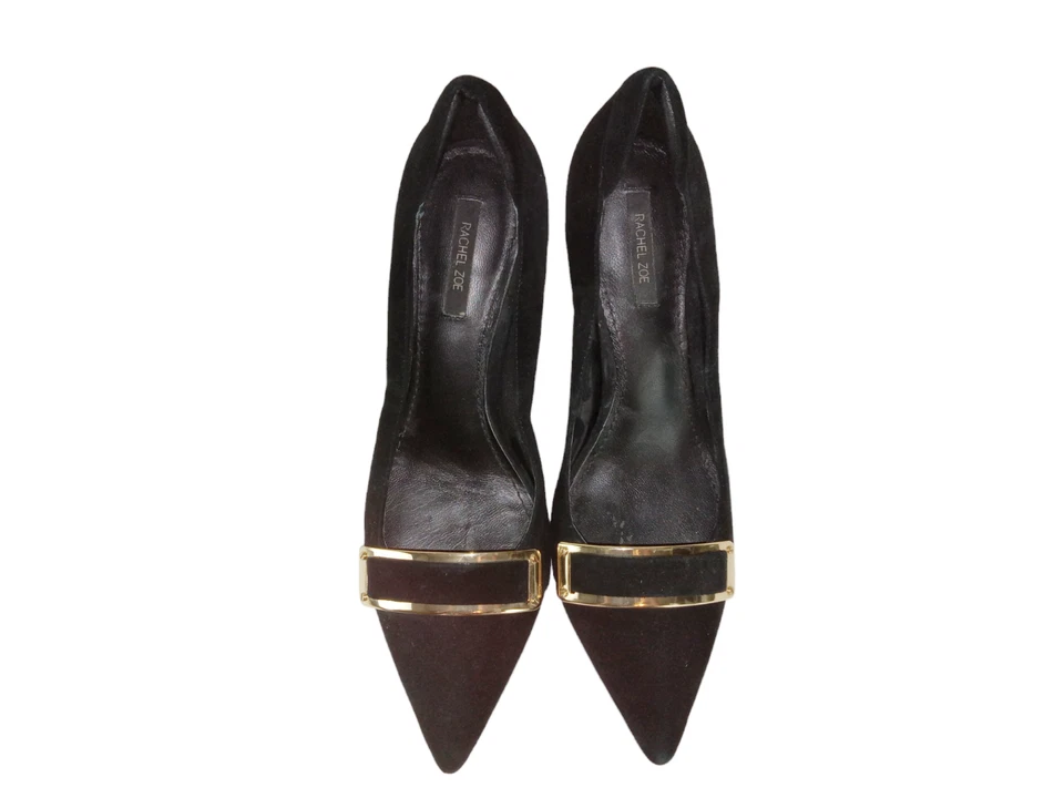 Rachel Zoe Vero Cuoio Womens Pumps Shoes Black Suede Pointed Toe Stiletto 9.5 - Image 2 of 4