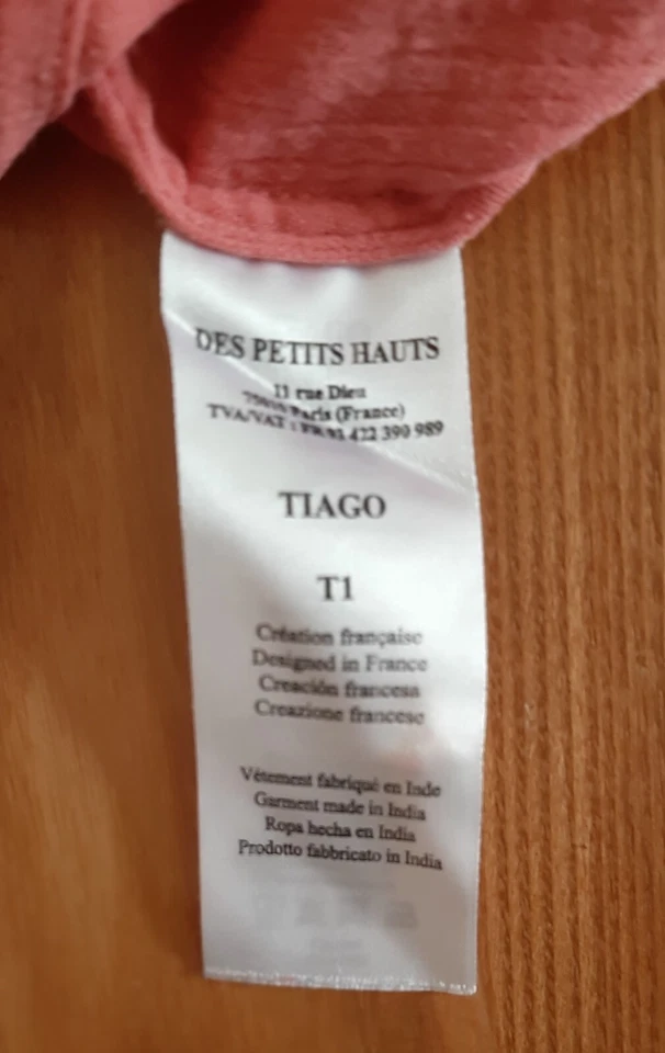 BLOUSE DES PETITS HAUTS TIAGO T. 1 NEUVE - Photo 4/4