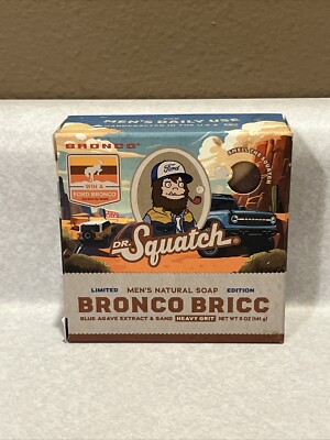 Dr. Squatch Limited Ed. Bar Soap Bronco Bricc All Natural with Heavy Grit 5oz