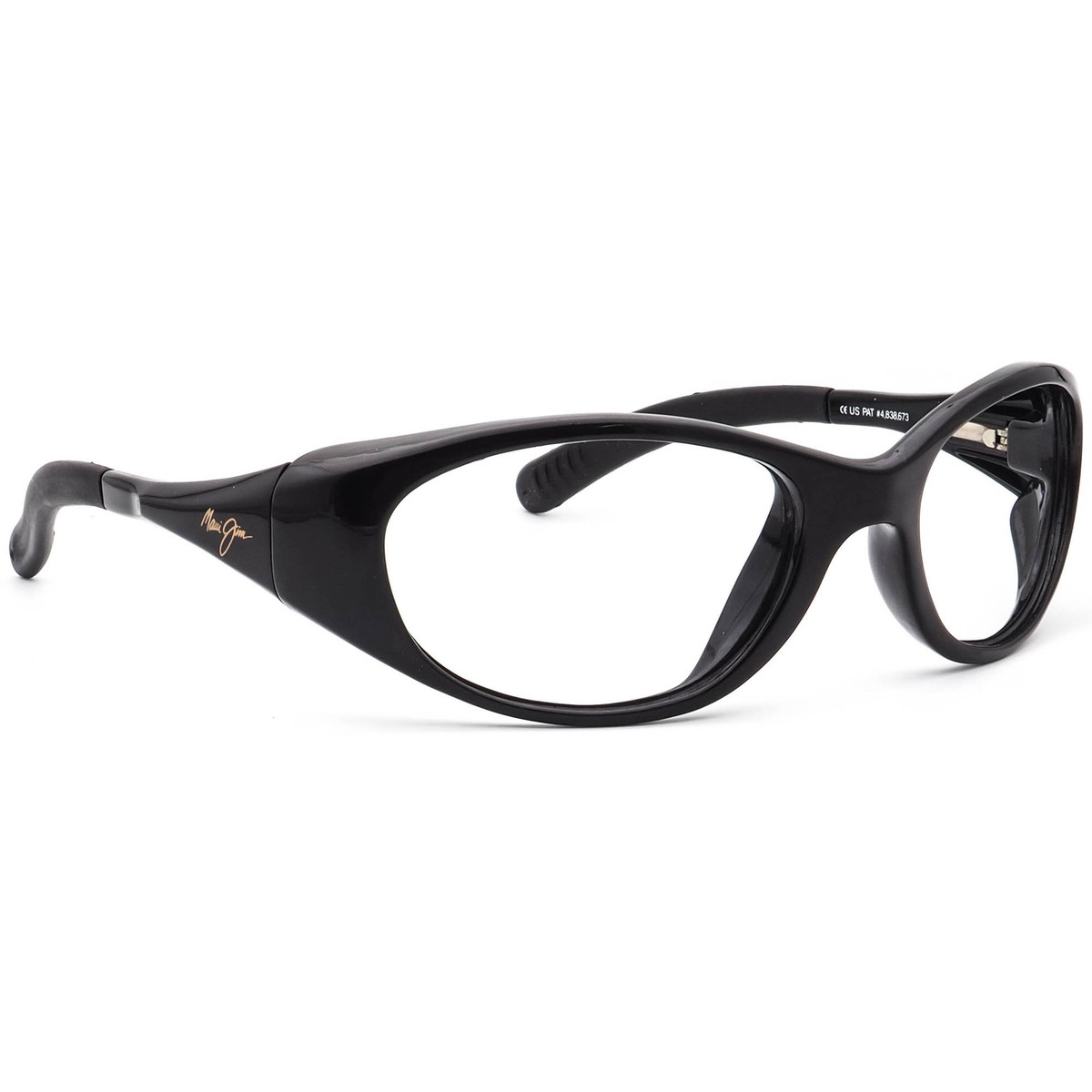 Maui Jim Sunglasses Frame Only MJ142-02 Polished Black Oval Japan