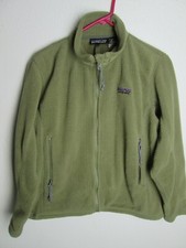 Patagonia Regulator Fleece Jacket women M made in USA sage alpha green mars