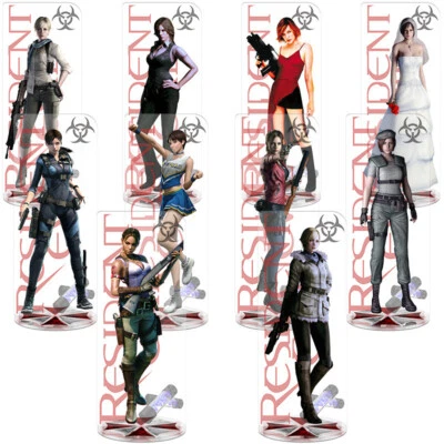 Resident Evil Acrylic Collector's Display Stand Game Figure Leon Ada Claire Jill