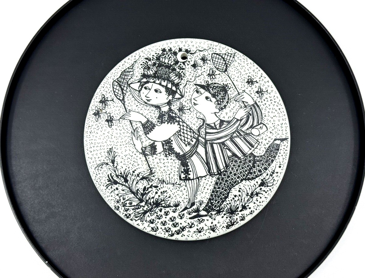 Vintage BJORN WIINBLAD August BYE BYE Nymolle DENMARK Plate WALL