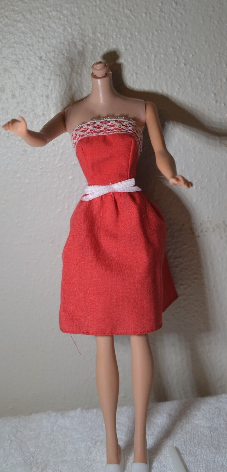 Barbie Casual Red Sundress and Brush Set with White Shoes-image