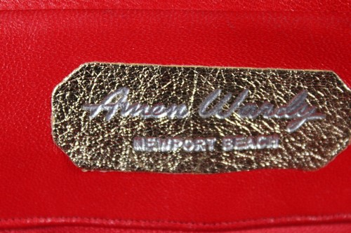 JUDITH LEIBER Vintage Scarlet Red Crocodile Skin Gold Chain Strap Shoulder Bag - Picture 18 of 21