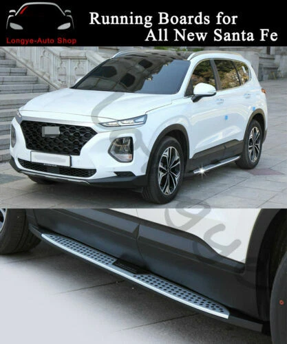 2PCS Running Boards Side Step Nerf Bars Fits For Hyundai Santa Fe 2019 2023