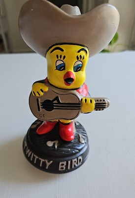 【Tweety】ヴィンテージ・レア物 トゥウィーティー グッズ Vintage Twitty Bird Conway Twitty Hand Painted Musical Wind Up