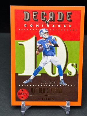 2023 Panini Legacy Matthew Stafford #DOD-14 Decade of Dominance Orange /249