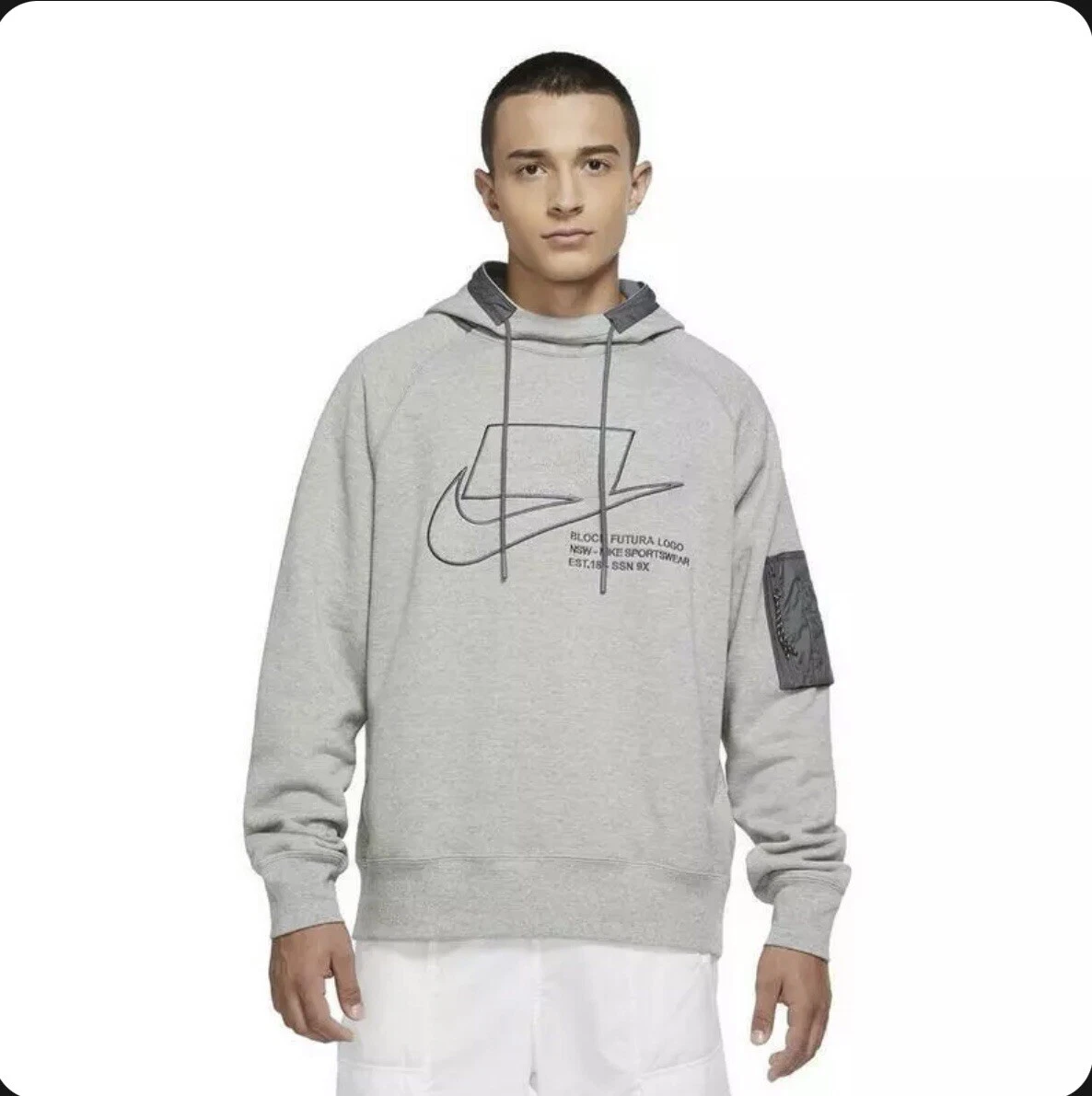 Nike men's sportswear futura logo top hoodie